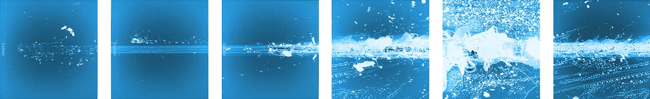 Scratch wear track captured during NANOVEA mechanical scratch testing.