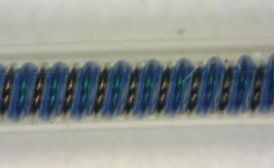 Silicone pacing lead surface before wear testing in Hanks’ solution